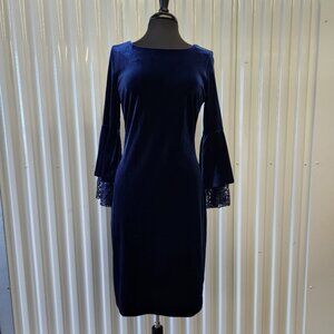 Frank Lyman Royal Blue Velveteen Sheath Dress